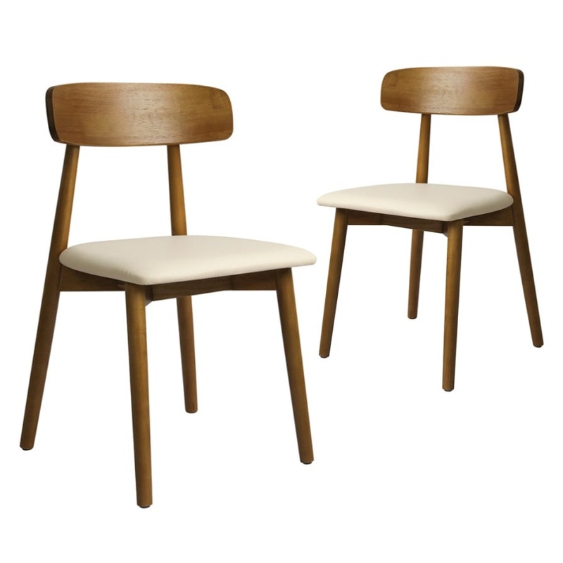 Levede 2x Dining Chairs Kitchen Chair Walnut CH1113-2-WA