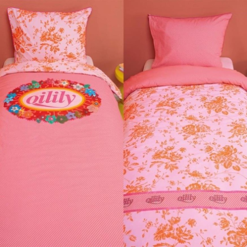 Oilily Prom Flowers Pink Cotton Quilt Cover Set Single V442-HIN-QUILTCS-PROMFLOWERS-PINK-SB