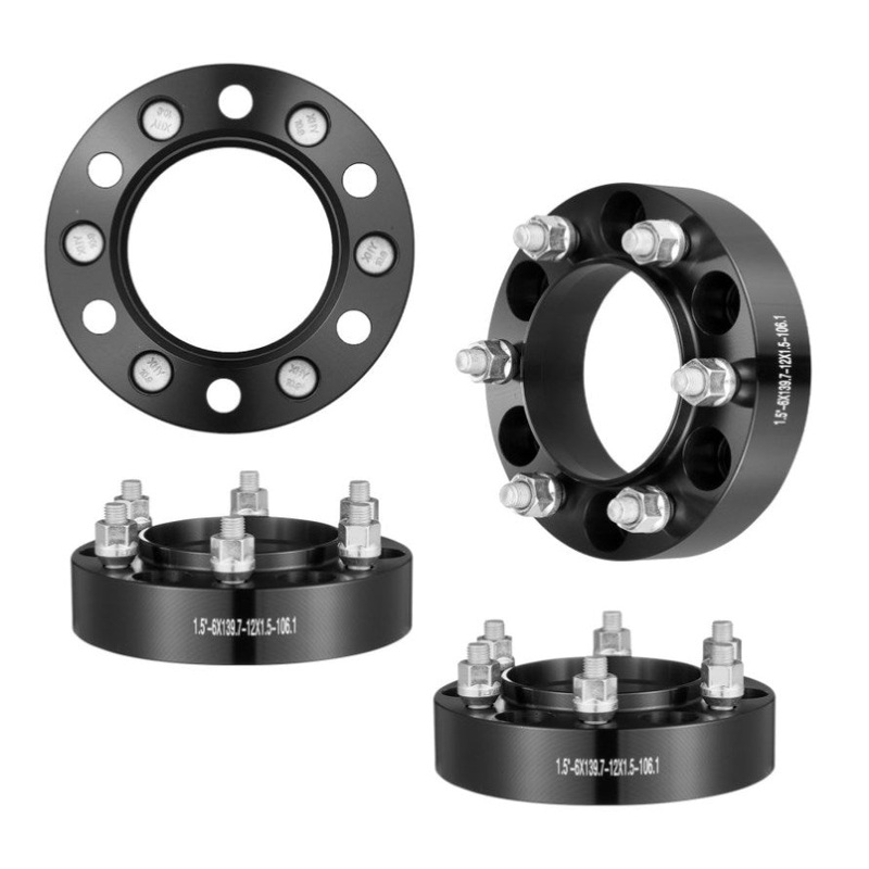 VEVOR 1.5 6×5.5 Wheel Spacers Wheel Adapters 6 Lug Forged Spacer 4 PCS Black V952-LSSFLP15YC6XNE9HPV0