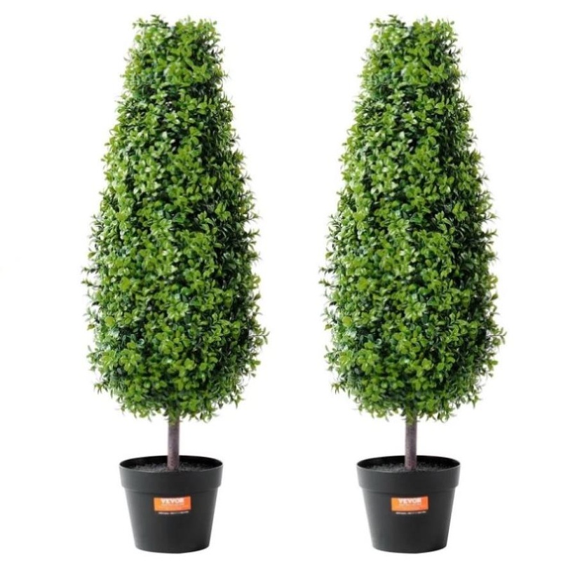 VEVOR 2 Pack 91.4cm Artificial Boxwood Topiary Tree Faux Plant UV Decor In/Outdoor V952-HYMRGXJS36YCXKYTZV0