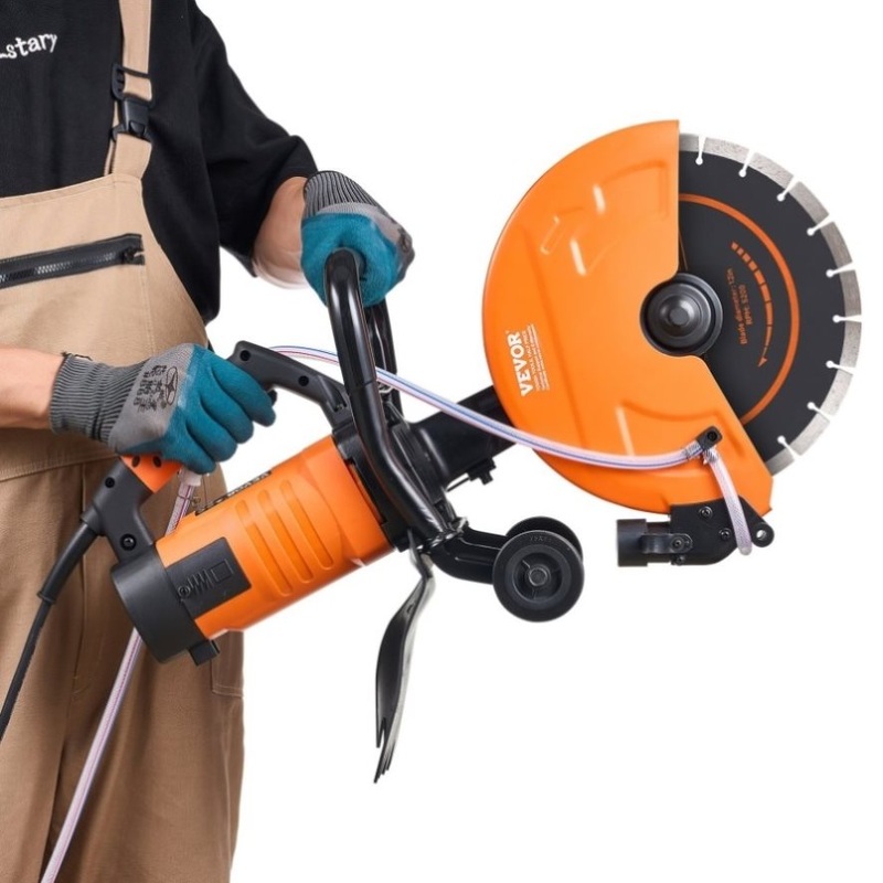 VEVOR 30.48cm Electric Concrete Saw Wet/Dry Saw Cutter with Water Pump and Blade V952-DDHNTJ1800W12HEK8V3