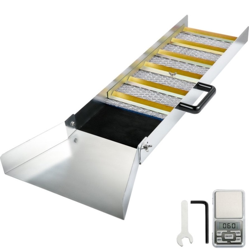 VEVOR Aluminum Alloy Sluice Box, Compact 36 Mini Sluice Boxes for Gold, Lightweight Gold Sluice V952-TJGJJSLCX36MKK3D2V0