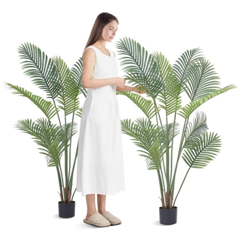 VEVOR Artificial Palm Tree, 1.5m Tall Faux Plant, Secure PE Material & Anti-Tip Tilt Protection V952-RZRDZW5FT2BLZBCF0V0