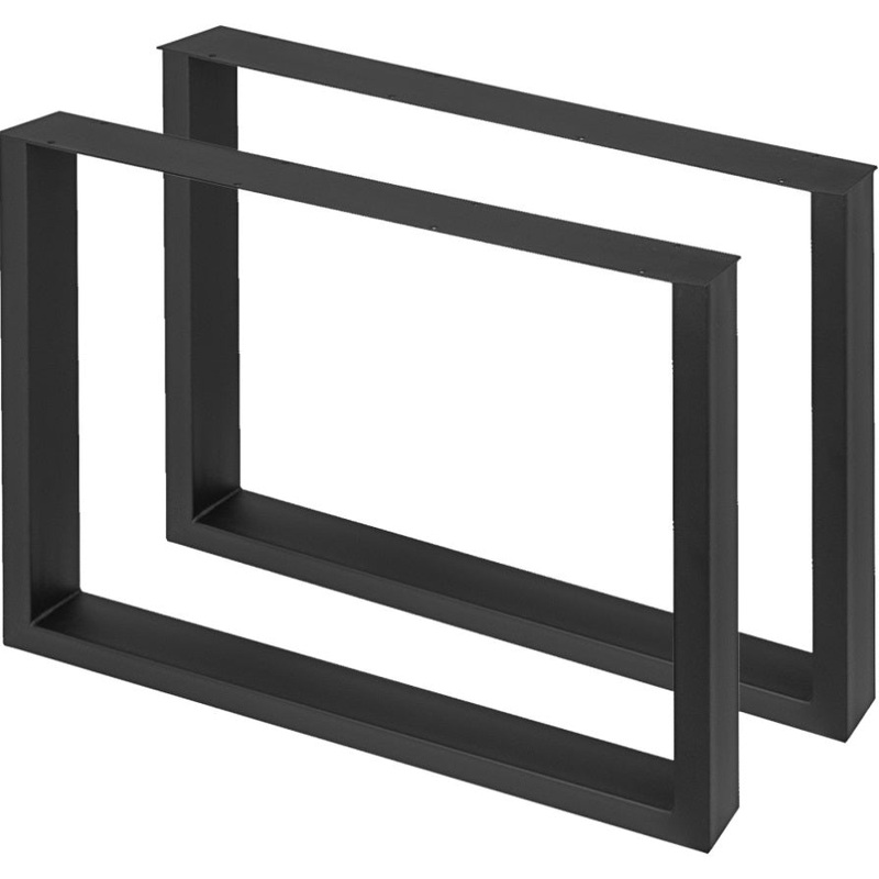 VEVOR Black Metal Table Set of 2 Steel Table 800×720 MM Dining Table Office Table V952-ZTHS800X720MM0001V0
