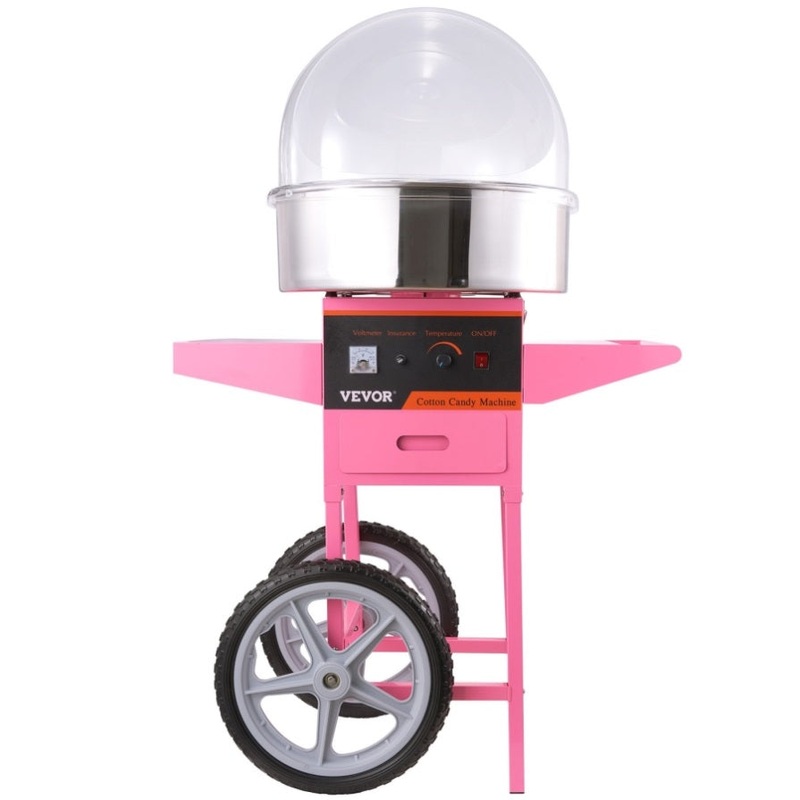 VEVOR Commercial Cotton Candy Machine with Cart & Cover Sugar Floss Maker 1000W V952-ZHSKU00000000000018