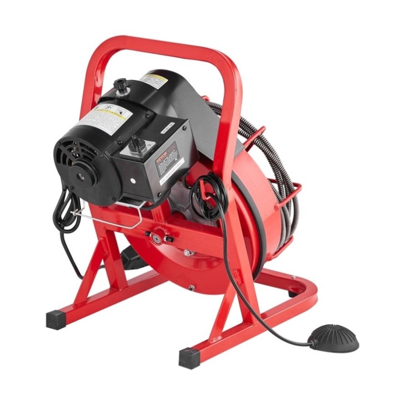 VEVOR Drain Cleaner Machine Drain Auger 50FT x 3/8 Inch Manual Feed & 4 Cutters V952-SDJJKLSGDSTJVQGHEV3