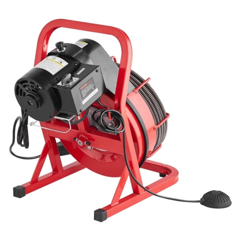 VEVOR Drain Cleaner Machine Drain Auger 75FT x 1/2 Inch Manual Feed & 4 Cutters V952-SDJJKLSGDSTJGDO6AV3