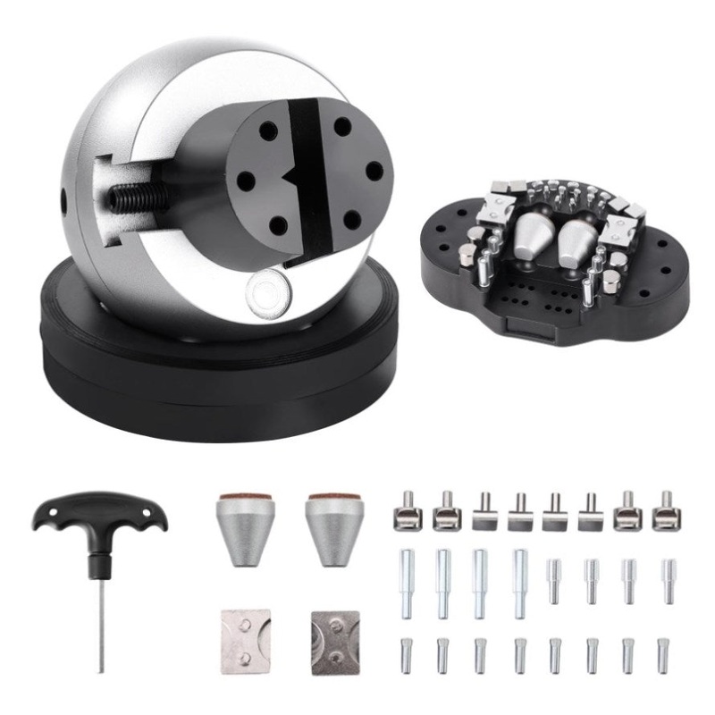 VEVOR Engraving Block 5 inch Ball Vise Setting Jewelry Ball Vise Engraving with 34PCS Attachment and V952-GRSWNXZSZ00000001V0