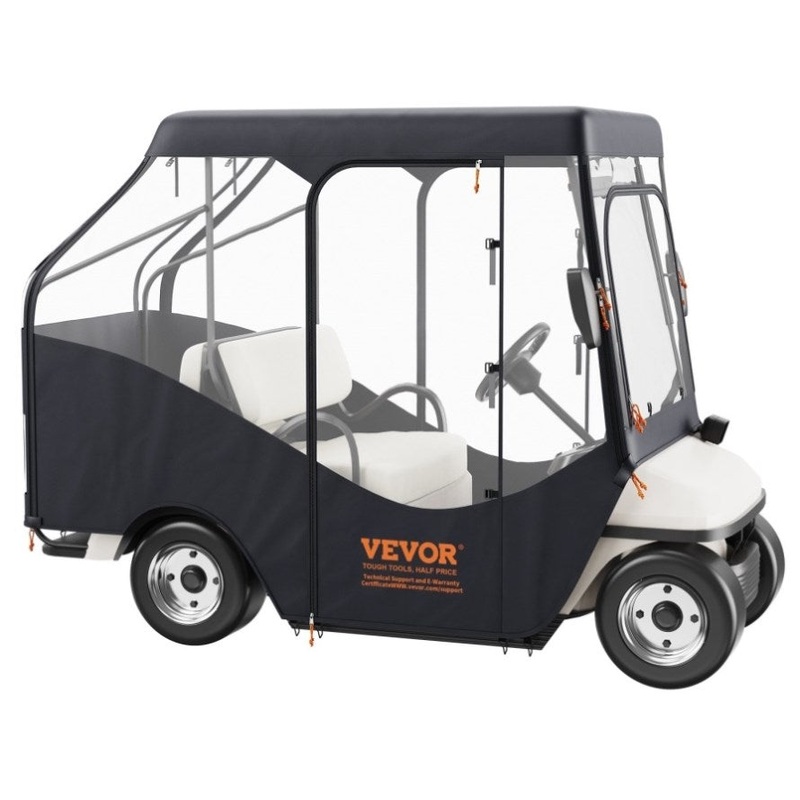 VEVOR Golf Cart Enclosure, 420D Polyester Driving Enclosure with 4-Sided Transparent Windows, 4 V952-KSHGEFCZGMDJB8OZ9V0