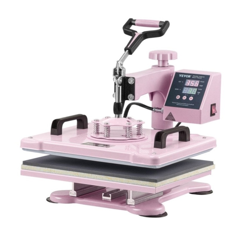 VEVOR Heat Press Machine 12×15 in 8 in 1 with 30oz Tumbler Press T-Shirts Pink V952-YTS30OZ1215817JC4V3