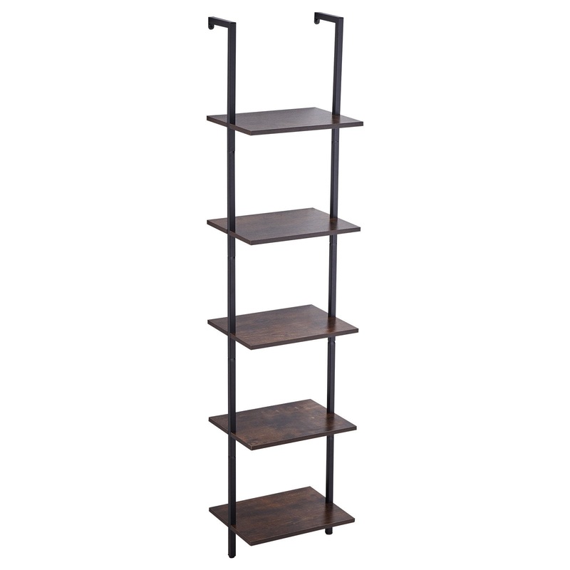 VEVOR Industrial Square Pipe Shelf 5 Tier 40x30x178cm Wall-Mount for Bedroom V952-JSGZWJFGHMBH9PIGIV0
