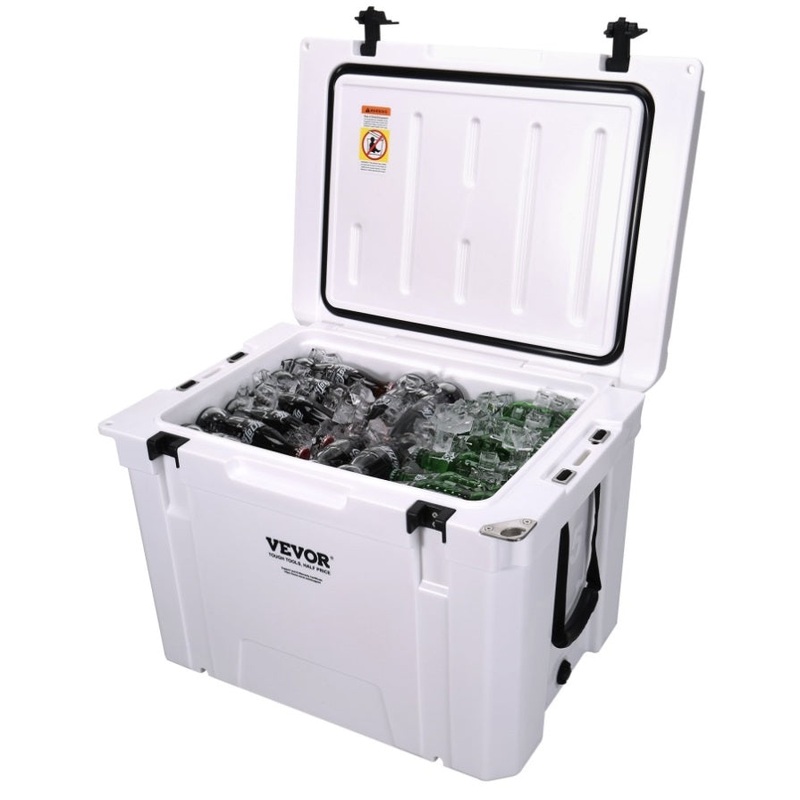 VEVOR Insulated Portable Cooler, 65 qt, Holds 65 Cans, Ice Retention Hard Cooler with Heavy Duty V952-BXSYLQQGS65QTSVSEV0