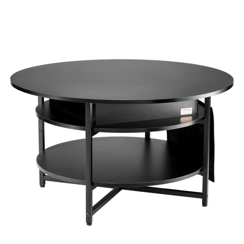 VEVOR Lift Top Coffee Table 35.3 Round Coffee Table for Living Room Black V952-KFZ35YXWYBKFA7BWYV9