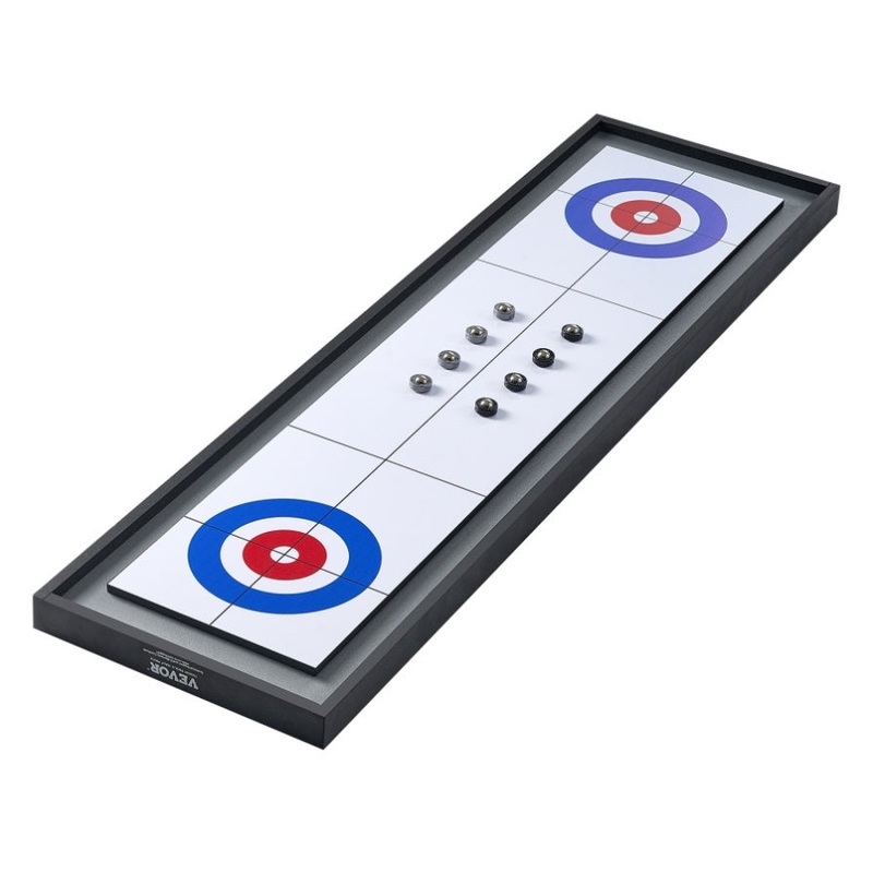 VEVOR 114cm Shuffleboard and Curling 2 in 1 Board Game Portable Tabletop Set V952-PBKSHZ45YC00CUSJXV0