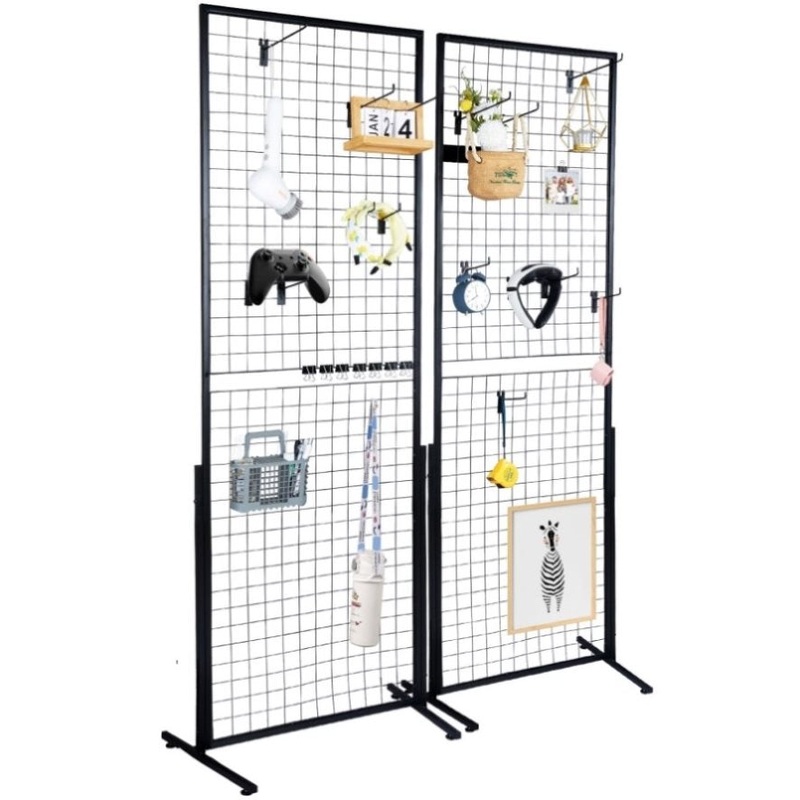 VEVOR 2′ x 5.6′ Grid Wall Panels Tower, 2 Packs Wire Gridwall Display Racks with T-Base V952-LSWGQ6878INCNL5GHV0