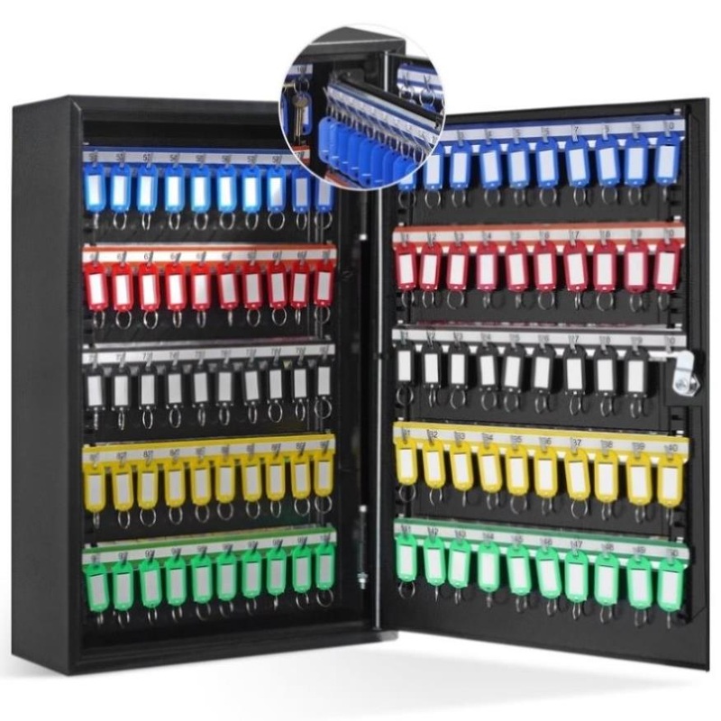 VEVOR 200-Key Cabinet, Key Lock Box with Adjustable Racks, Security Key Storage Box Steel, Key V952-YCAQJHS200PCPVII5V0