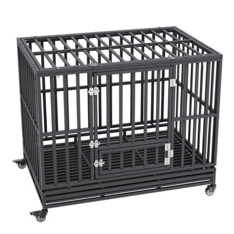 VEVOR 47 Inch Heavy Duty Dog Crate, Indestructible Dog Crate, 3-Door Heavy Duty Dog Kennel for V952-GLSYSDXPF4695XO1OV0