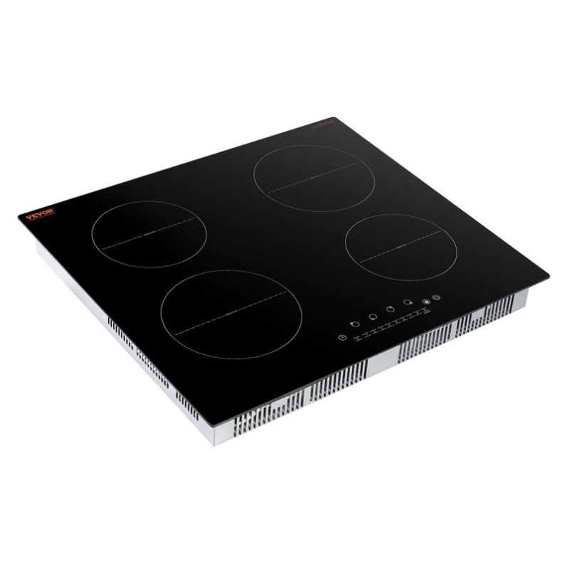VEVOR 6000W 4 Burner Induction Cooktop Electric Countertop Burner Touch Control V952-NQDCL4GCP6000UH38V3