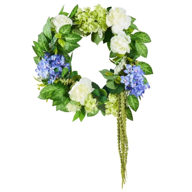 VEVOR Artificial Decorative Wreath 58.42 cm Blue White Green Hydrangeas Roses V952-ZSHHXQHTMLBL4G2OKV0