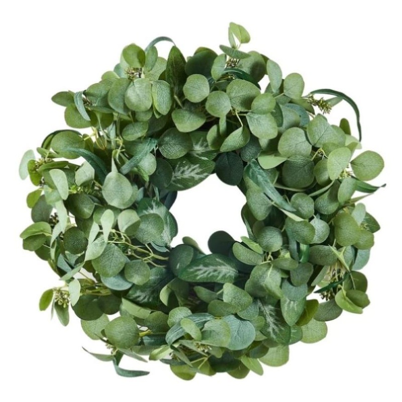 VEVOR Artificial Decorative Wreath 66.04 cm Green Eucalyptus Leaves Year Round V952-ZSHHASYL26IN8WZI3V0