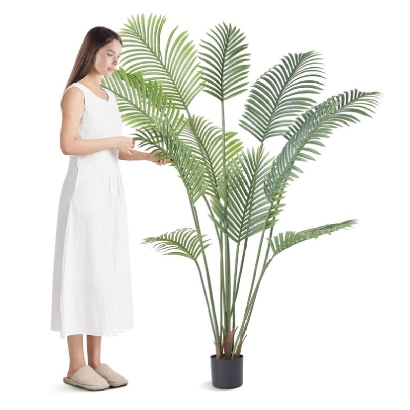 VEVOR Artificial Palm Tree, 1.8mTall Faux Plant, Secure PE Material & Anti-Tip Tilt Protection V952-RZRDZW6FT1BLLKB97V0