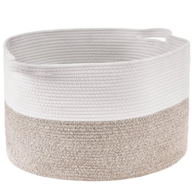 VEVOR Cotton Rope Storage Basket 87L Woven Blanket Basket 20 x 20 x 14 in V952-MZCWLYZTL22W2SO26V0