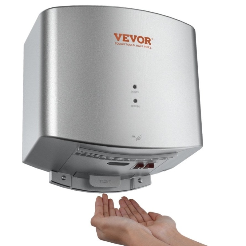 VEVOR Heavy Duty Commercial Hand Dryer, 1400W Automatic High Speed ABS Warm Wind Hand Blower, V952-BGSGSJYSZDGYBNB71V3