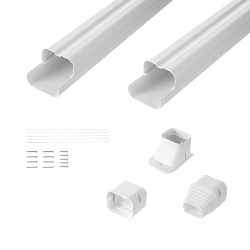 VEVOR Mini Split Line Set Cover 76.2mm W 2270mm L, PVC Decorative Pipe Line Cover For Air V952-BSKSQFTSKDGXVBQRUV0
