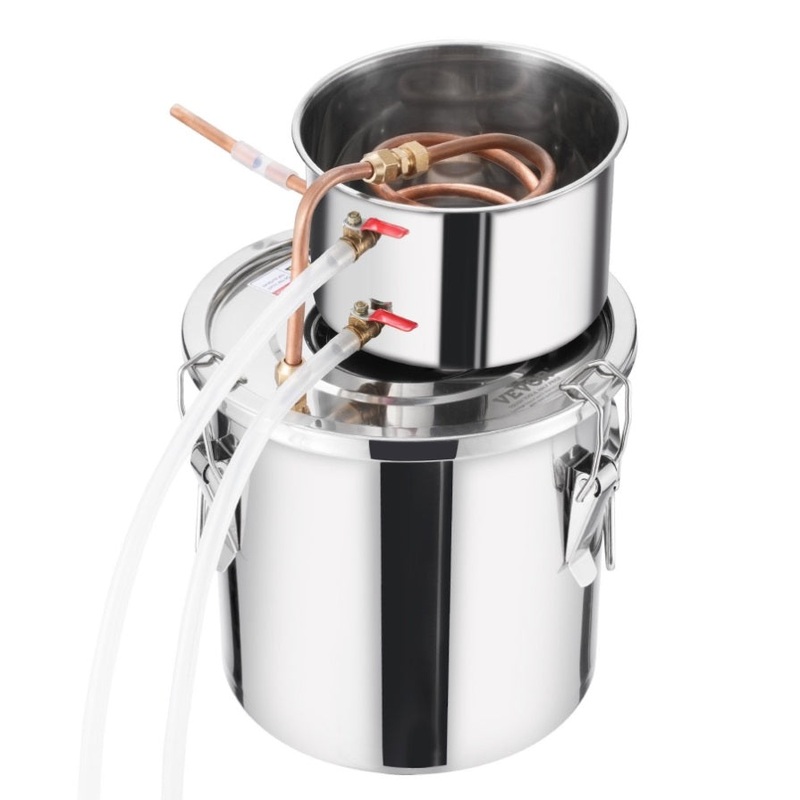 VEVOR Moonshine Still 3 Gal Water Alcohol Distiller Brewing Kit Stainless Steel V952-DLNTZLQYS3JLJYT44V0