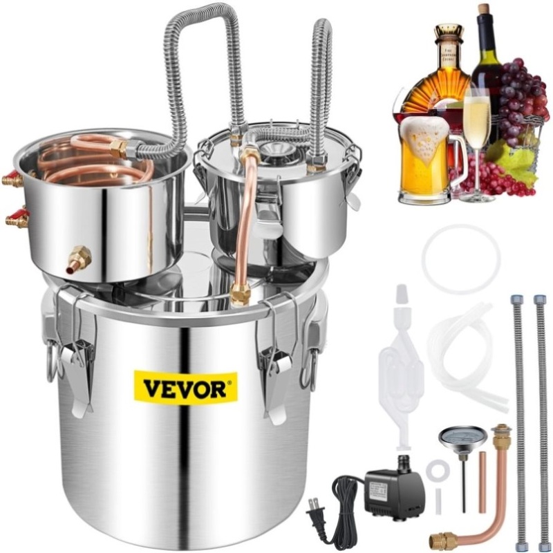 VEVOR Moonshine Still Water Alcohol Distiller 50L w/Thumper Keg & Water Pump V952-ZLQSLNTDBA50LKQP7V3