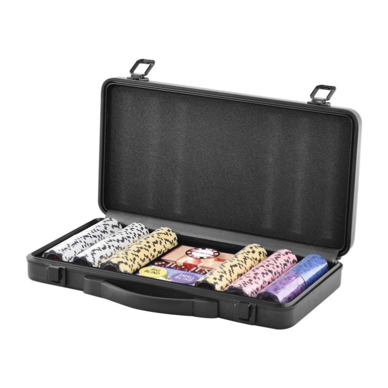 VEVOR Poker Chip Set, 300-Piece Poker Set, Complete Poker Playing Game Set with Carrying Case, V952-PKCMTZCLAY308AR11V0