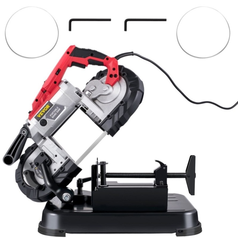 VEVOR Portable Band Saw,with Removable Alloy Steel Base Cordless Band Saw,127mm Cutting Capacity V952-BXSD5INCH220VT9DGV3