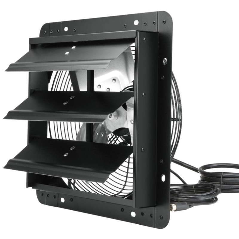 VEVOR Shutter Exhaust Fan, 305 mm /12 inch with Temperature Humidity Controller, EC-motor, 904 CFM, V952-BYCSPQSDJEC12J2DNV3
