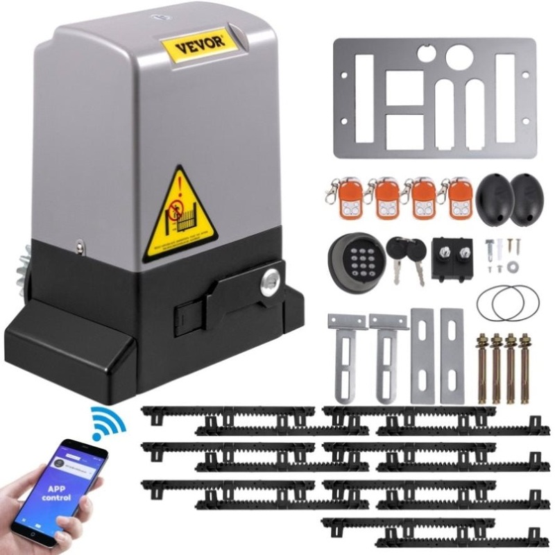 VEVOR Sliding Gate Opener Automatic Sliding Gate 1800 KG 4 Remote & APP Control V952-CKKMJ1800KG7MAPP1V3