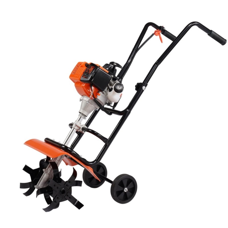 VEVOR Tiller Cultivator Gas Powered, 31CC 4-Stroke Garden Cultivator, Tiller with 4 Steel Adjustable V952-RYGYJ31CCSCC2310JV0