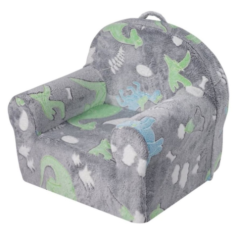 VEVOR Toddler Chair Glow in the Dark Plush Baby Chair Playroom Furniture Grey V952-ETSF6354652I9VPLOV0