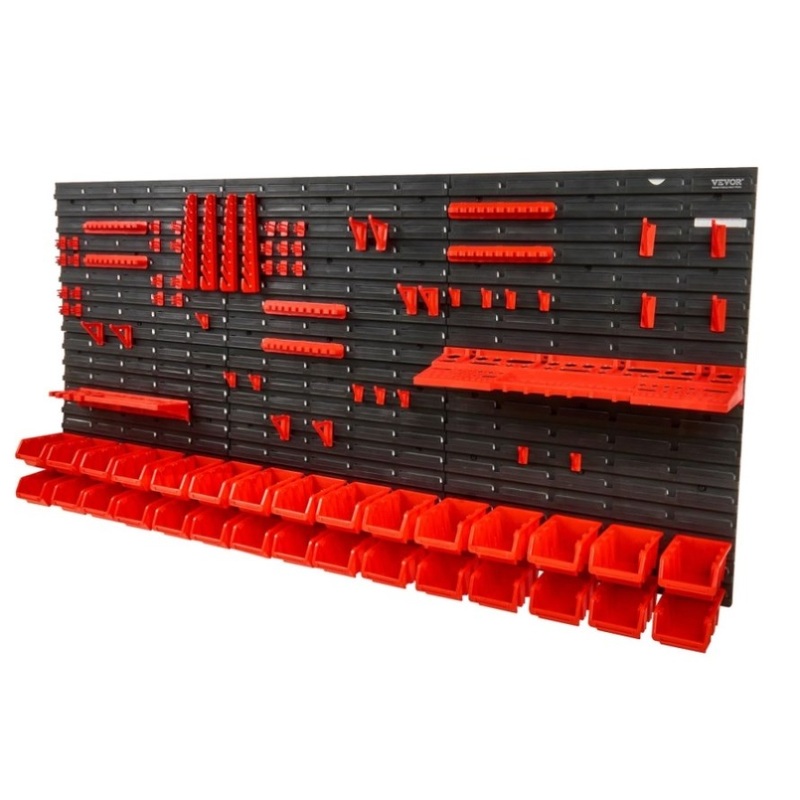 VEVOR Wall Mounted Storage Bins, 30-Bin Parts Rack Organizer Garage Plastic Shop Tool with Wall V952-BGSWLXGJBGWLFKK39V0