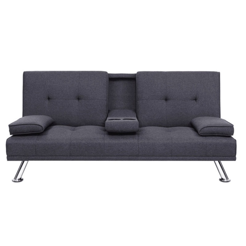 Artiss Sofa Bed 175CM Dark Grey Fabric SBED-E-R1C-GY