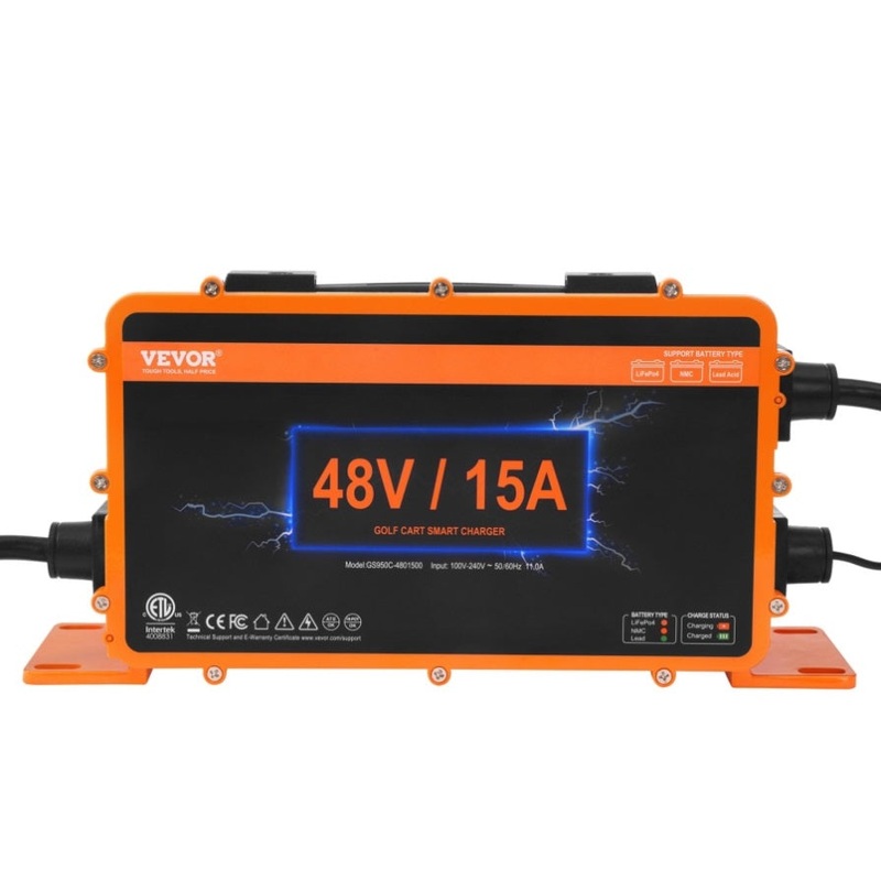 VEVOR 15 AMP Golf Cart Smart Battery Charger for Yamaha G29 Plug IP67 V952-GEFQCDCCDQSZ68CC9V3