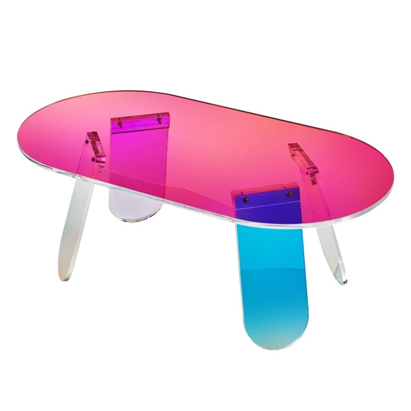 VEVOR Acrylic Coffee Iridescent Acrylic End 13.8 inch high Colorful Acrylic Side V952-YKLKFZTYXXCSDUW2OV0