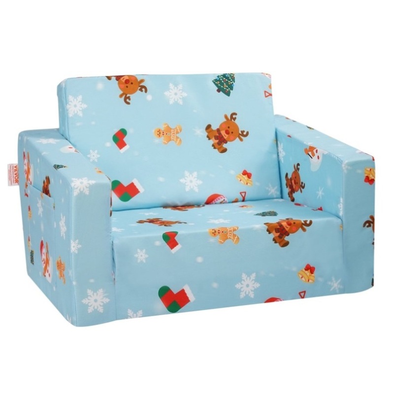 VEVOR Baby Chair Foldable 2-in-1 Baby Lounger Couch Cartoon Kids Sofa Pink V952-ETSF6354652IOZAT6V0