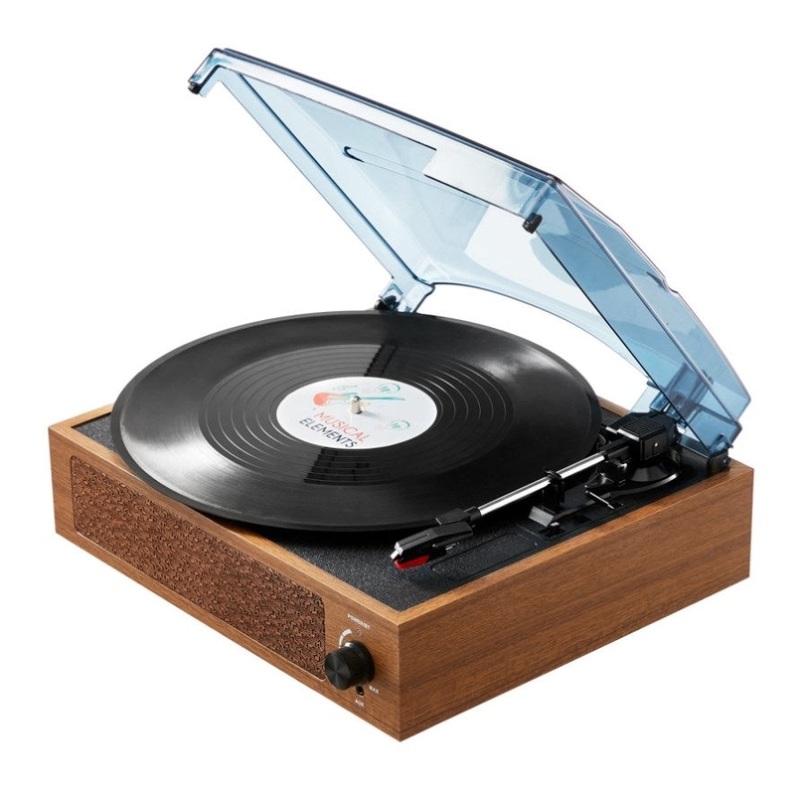 VEVOR Bluetooth Vinyl Record Player 3-Speed Belt Driven Turntable 3W Speakers V952-LSJ13S000000J6DK4V3