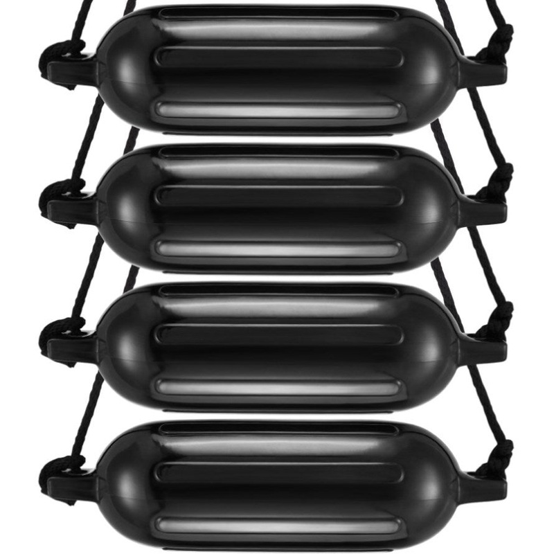 VEVOR Boat Fenders, 6.5 x 23 Boat Bumpers for Docking, Inflatable Ribbed Fender with Center Holes, V952-CYHX4JZ65YCTVZR20V0