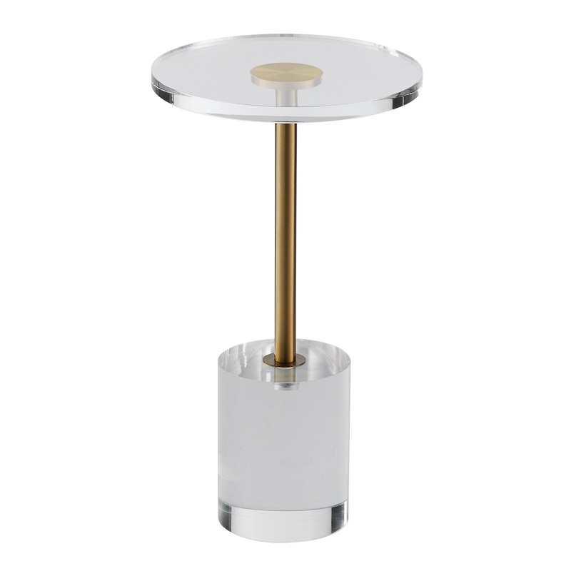 VEVOR Clear Acrylic End Table, Acrylic Side Table with a Solid Base, 11.9 x 11.9 inch Round V952-YKLBZYXTMSDGZLXAPV0