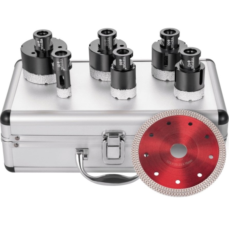 VEVOR Drill Bits 6PCS Hole Saw 20/35/40/50/55/68mm Tile Hole Saw Kit Vacuum Brazed V952-JTQHJGSKZTJ62RWI8V0