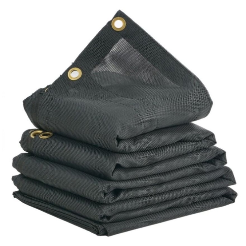 VEVOR Dump Truck Mesh Tarp, 5 x 14 ft, PVC Coated Black Heavy Duty Cover with 5.5 18oz Double V952-KCPVC5X1418OZKBIKV0