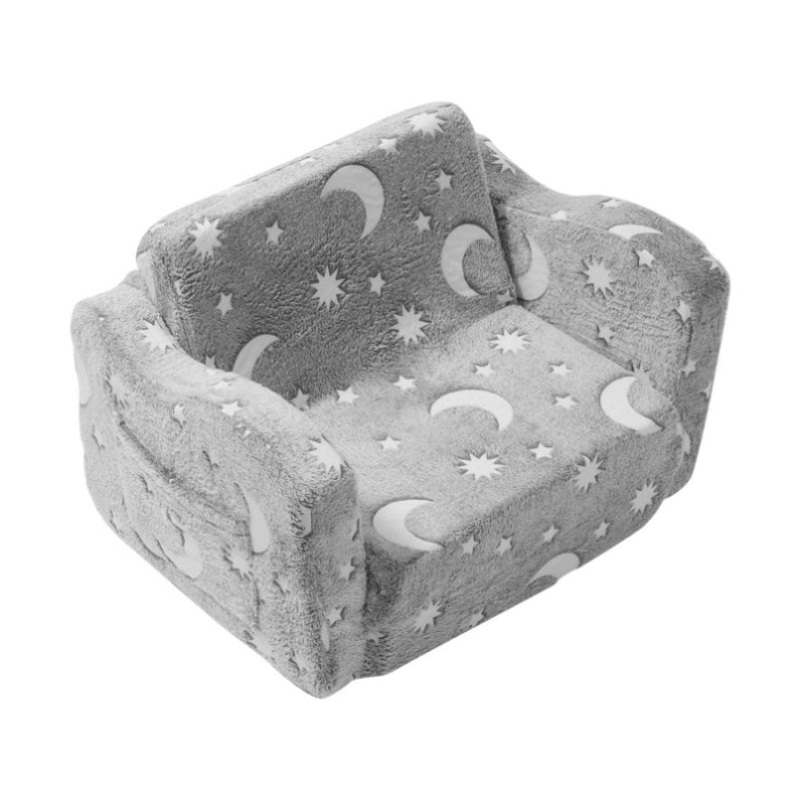 VEVOR Fold-out Kids Sofa, Glow-in-the-Dark Kids Couch Chair, 2-in-1 Children Convertible Sofa to V952-ETSFZDSF00008T8FPV0