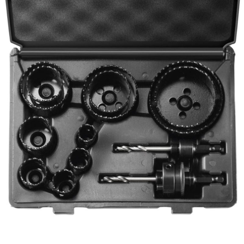 VEVOR Hole Saw Kit, 11 PCS Saw Blades, 2 Drill Bits, 1 Hex Wrench, Bi Metal M42 Hole Saw Set with V952-KJTJSJSPF11HOUAIGV0