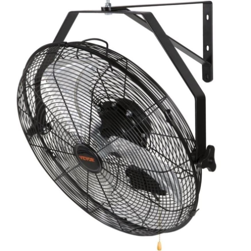 VEVOR Industrial Wall Mount Fan Waterproof Metal Fan 17.6” 3 Speed Airflow V952-GYBGSFS18INCH2HS2V3