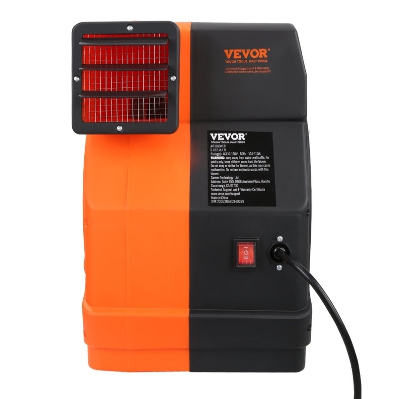 VEVOR Inflatable Blower, 1100W, 1.5 & 1.7 HP Bounce House Blower, Pump Commercial Air Blower for V952-SYQM1100W74M2G16HV3